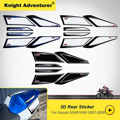 For Suzuki GSX-R GSXR 1000 2007 2008 Motorcycle Rear Body Fairing Decal Sticker • $21.37