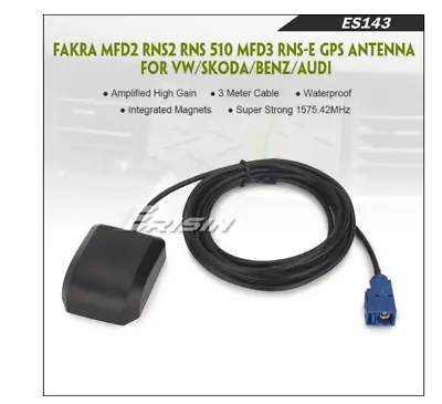 Es143 Fakra Mfd2 Rns2 Rns 510 Mfd3 Rns-e Gps Antenna For Vw/skoda/benz/audi • $12