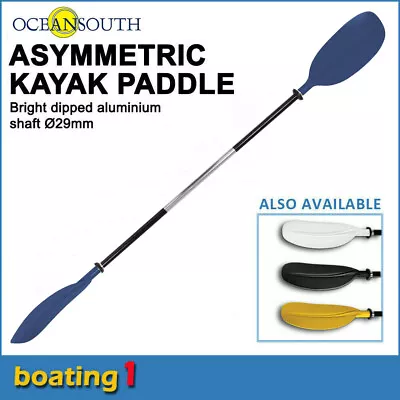 Premium 2.17m Aluminium Asymmetric Fixed Kayak Paddle Canoe - Blue • $40