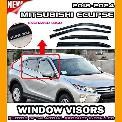 WINDOW VISORS For Mitsubishi Eclipse Cross / DEFLECTOR RAIN GUARD VENT SHADE • $45.98