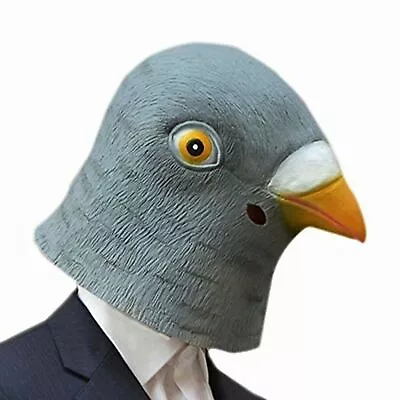 Pigeon Head Mask Creepy Animal Halloween Costume Theater Prop Latex Party Toys • $29.67