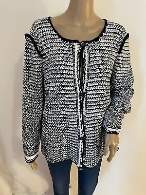 ESCADA Classic Loose Knit Cardigan With Swarovski Buttons- NEW • £120.64