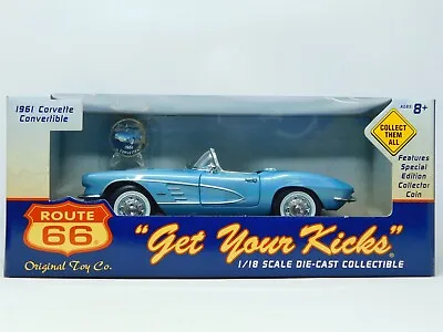 1:18 Scale Route 66  Get Your Kicks  78005-1HD 1961 Corvette Convertible • $99.95