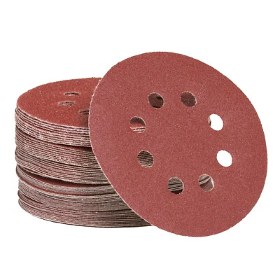 £8.99 • Buy 125mm 5  Sanding Discs 40 - 800 Grit Orbital Sander 8 Hole Pads