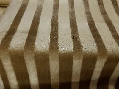        JB Martin Nevada Mohair Velvet Fabric  Stripe Antique Gold • $68