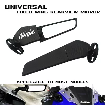$52.99 • Buy FOR KAWASAKI NINJA ZX10R ZX6R 636 Rotating Stealth Rearview Side Mirror Winglet