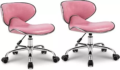 Pedicure Stools For Nail Tech Set Of 2Salon Spa Stool Back Support Short  Chair • $195.49
