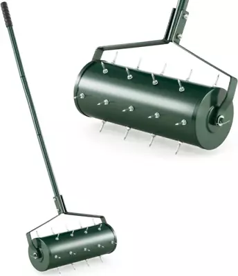 COSTWAY Garden Rolling Lawn Aerator 45cm/53cm Manual Grass Spikes Roller...  • £84.99