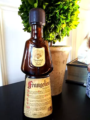 VINTAGE FRANGELICO LIQUEUR 9  MONK SHAPE AMBER EMPTY 1970s • $9.99