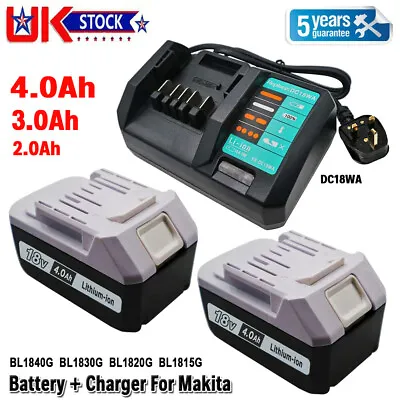 BL1840G Battery For Makita 18V G-Series Lithium 4.0Ah BL1820G DC18WA Charger NEW • £24.90