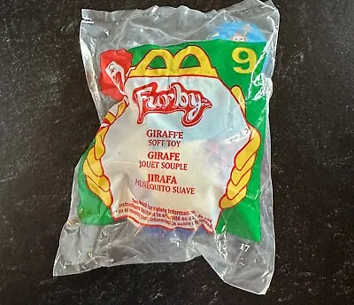 F50 McDonalds Happy Meal Toys 2000 FURBY #9 Giraffe Soft Toy Keychain NEW • $4.95