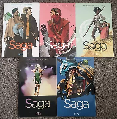 Saga Vol 1-5 English Graphic Novel • £32.99