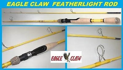 EAGLE CLAW Featherlight 6'6  Ultra Light Spinning Rod #FL204-66 FREE USA SHIP! • $34.99