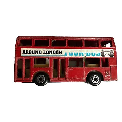 MATCHBOX LEYLAND TITAN 1981 1/124 LONDON WIDE TOUR BUS DOUBLE DECKER- No Box • £2.49