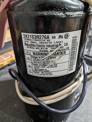 USED MATSUSHITA 2K21S3R276A  265/277V 1PH Compressor • $249.90