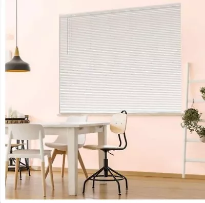 White Cordless Room Darkening 1  Vinyl Mini Blind - 36 W X 48 L • $8