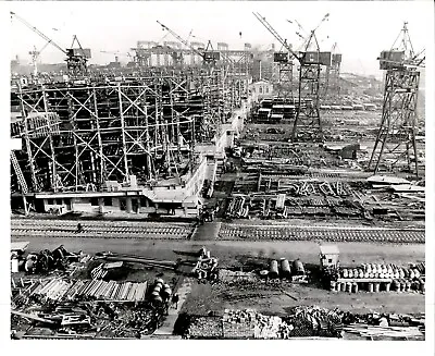 LD327 Original U.S. Maritime Commission Photo GENERAL VIEW EAST COAST SHIPYARD • $20