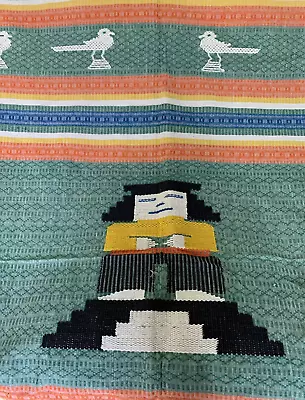 NEW 5 Pc Vintage Southwest Mexican Woven Cotton Tablecloth Napkins Aztec • $29.99