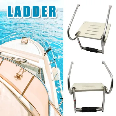 2 Step Ladder Boat Swim Polyethylene Inboard/Outboard Platform Stainless Marine • $109.99