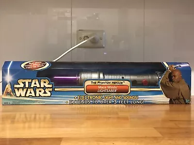 Star Wars The Phantom Menace - Mace Windu Lightsaber - Hasbro 2002 - Electronic • $120