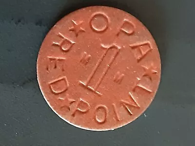 Vintage WWII OPA Red Point Food Ration Token 1 MM Token • $29.99