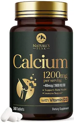 Calcium 1200mg With Vitamin D3 Supplement For Strong Bones & Muscle Support • $13.72