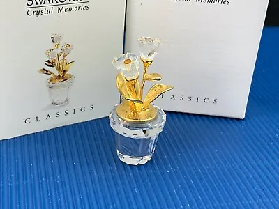 $41.85 • Buy Swarovski Figurine 208885 Flowerpot Flower 1 7/8in Boxed & Certificate