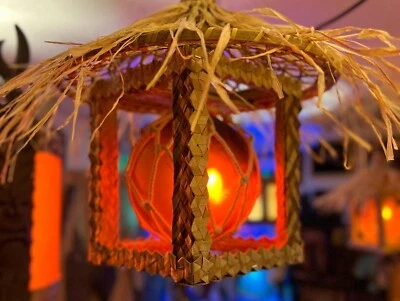 $299 • Buy Tiki Lamp Light Fish Float Tiki Bar Tiki Mug Grass Top Tiki Lounge Oceanic