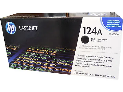 HP 124A LaserJet Toner Cartridge - Black (Q6000A) New Sealed Open Box • $27.25