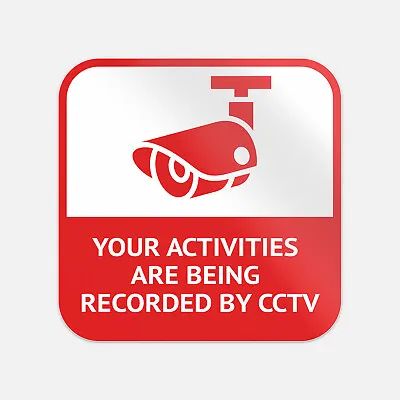 Video Surveillance Sign Your Activities Recorded Cctv Vinyl Sticker Decal • $2.75