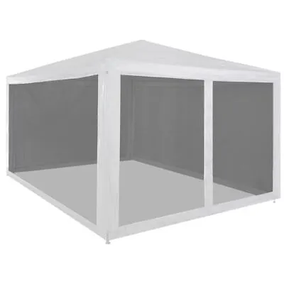 $113.95 • Buy Party Tent With Mesh Side Walls 4x3m Outdoor Wedding Event Shelter Gazebo White