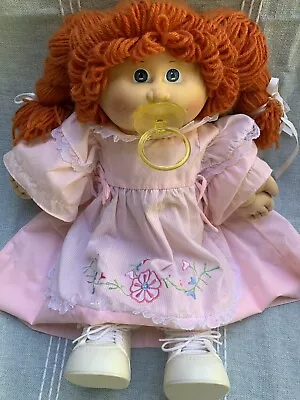 Rare Coleco 1985 CPK Cabbage Patch Kid Red Pigtails And Blue Eyes With Pacifier • $150