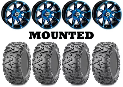 Kit 4 Maxxis Bighorn 2.0 Tires 25x8-12/25x10-12 On Moose 387X Blue Wheels H700 • $1316.30