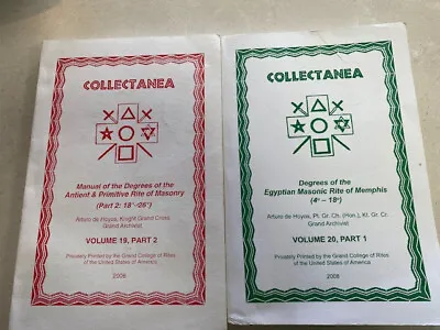 Collectanea Books  Volume 19 Part 2 And Voume 20 Part 1 Soft Covers • $58.96