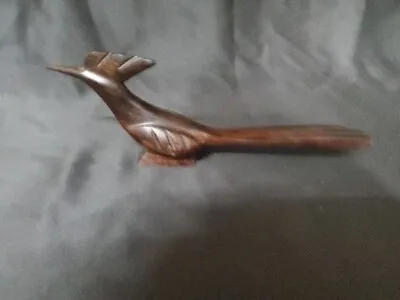 $10 • Buy Carved Ironwood Roadrunner Bird Figurine Collectible Vintage