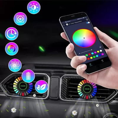 Car Accessory Air Freshener RGB LED Atmosphere Light Fragrance APP Control Parts • $19.46