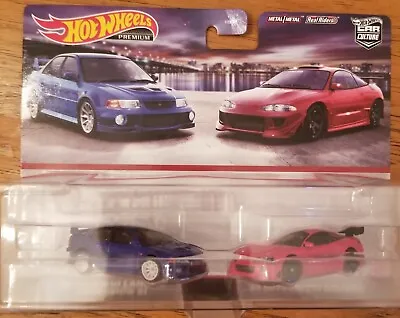 Hot Wheels  Car Culture Mitsubishi 2-Pack  '95 Eclipse & Lancer Evo VI Diecast • $24.99