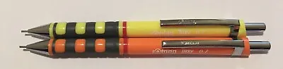 £5.99 • Buy 2 X Rotring Tikky Mechanical Pencil - 0.7mm HB - Yellow And Orange Barrel BNWOB