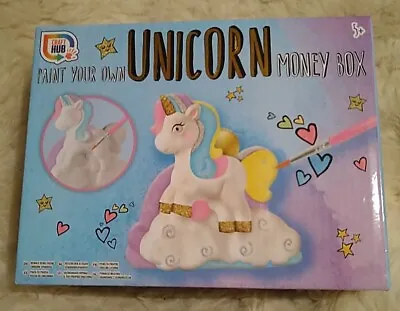 New Paint Your Own Unicorn Money Box Ceramic Bank Childrens Activity Craft Kit • £5.83