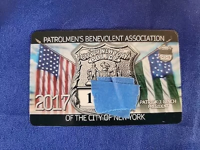 2017 PBA Patrolmans Benevolent Assoc. Card NYPD New York City Police Vintage • $9.99