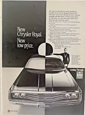 Chrysler Royal Vintage 1971 Magazine Ad • $5.90