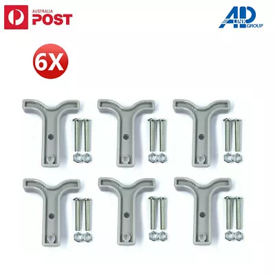 6x Grey T Bar Handles For 120AMP Anderson Style Plug Connectors Tool 12-24v 6AWG • $17.95