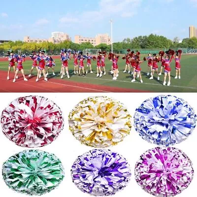 Pom Poms Cheerleading Cheering Ball Club Sport Supplies Dance Party Decorator • £4.36