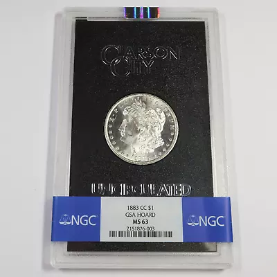 1883 CC NGC MS63 - GSA HOARD - Silver Morgan Dollar - $1 US Coin #47609H • $349.95