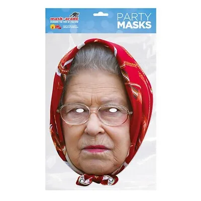 The Queen Elizabeth Celebrity Card Mask -arade Fancy Dress Stag Hen Night Party • £3.49