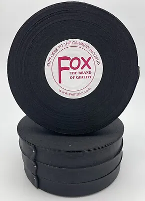 Woven Elastic Webbing Tape/Strap Upholstery Elasticated Black 1  25mm (100m) • £7.99