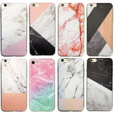 Marble Rock Wood Pattern Thin Gel Case Cover For Apple IPhone 5 5S SE 6 6S Plus • $2.45