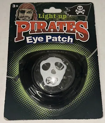 Vintage Light-Up PIRATE New NOS Eye Patch Skull LED Light Dress Up Costume • $8.99