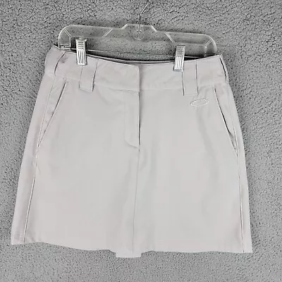 Womens Oakley Golf Tennis Skirt Size 2 Khaki Flat Front Belt Loops No Liner • $6.07