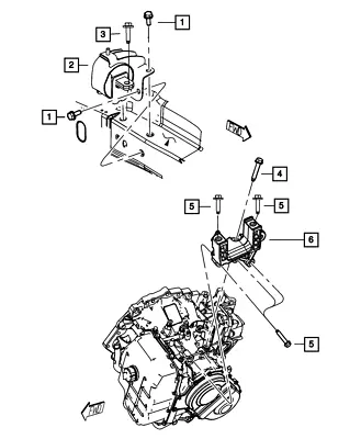 Genuine Mopar Transmission Mount Support Left Side 5273996AE • $119.42